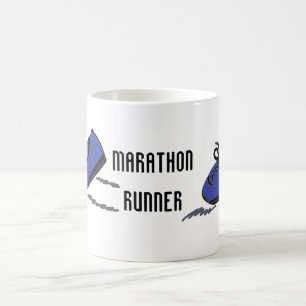 Caneca De Café Corredor de Maratona - Sapatos de Corrida Azuis