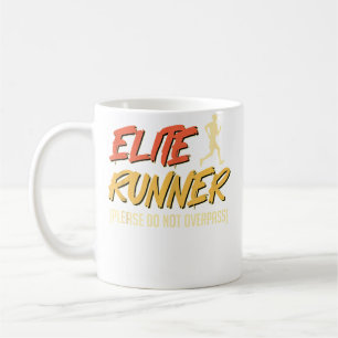 Caneca De Café Corredor Elite Correndo Por Favor Não Passe Piada