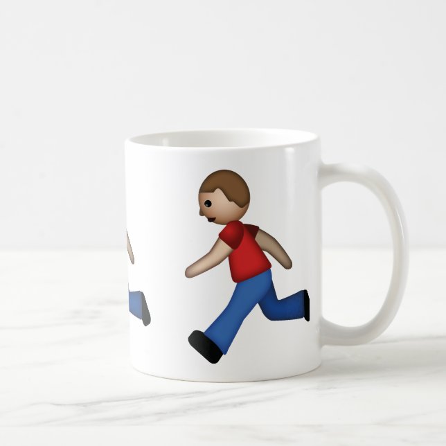 Caneca De Café Corredor Emoji (Direita)