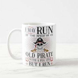 Caneca De Café Corredor Eu Posso Correr Pirata Corrida Maratonist