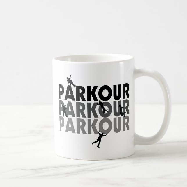 Caneca De Café Corredor livre de Parkour (Direita)