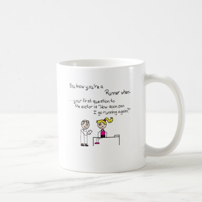 Caneca De Café Corredor quando. .doctor (Direita)
