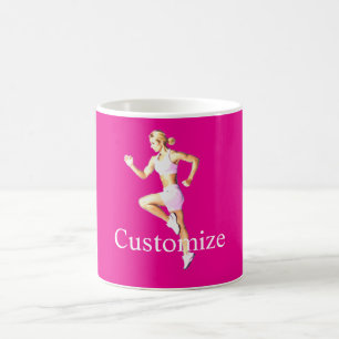Caneca De Café Corredora Feminina em Forma Thunder_Cove