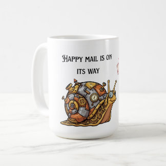 Caneca De Café Correio Steampunk Feliz