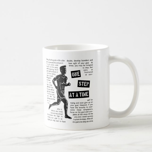 Caneca De Café Correndo Atrás dos Objetivos Passo a Passo, Motiva (Direita)