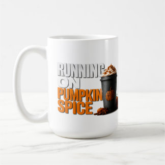 Caneca De Café 🎃 Correndo Com Citação de Halloween de Outono de