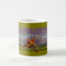 Caneca De Café Correndo com uma flor