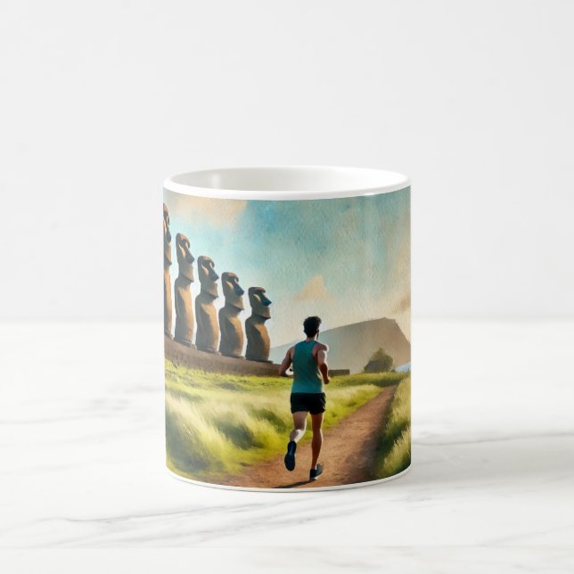 Caneca De Café Correndo na Ilha da Páscoa (Centro)