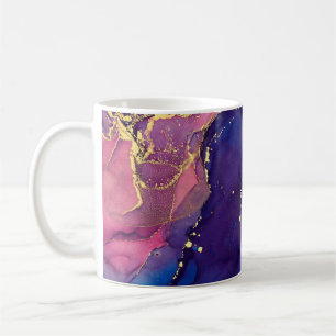 Caneca De Café Correntes de matizes translúcidos, nadadores metál