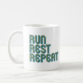 Caneca De Café Correr Descansar Repetir