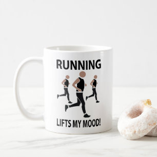 Caneca De Café Correr Levanta Meu Humor Correndo