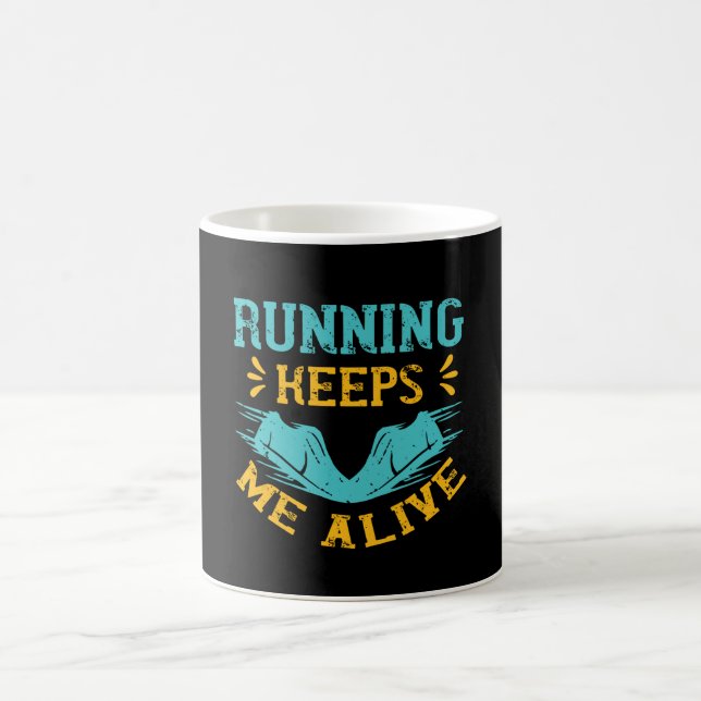 Caneca De Café Correr me mantém vivo (Centro)