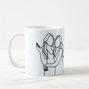 Caneca De Café Correspondência de Casais Lésbicas Personalizadas