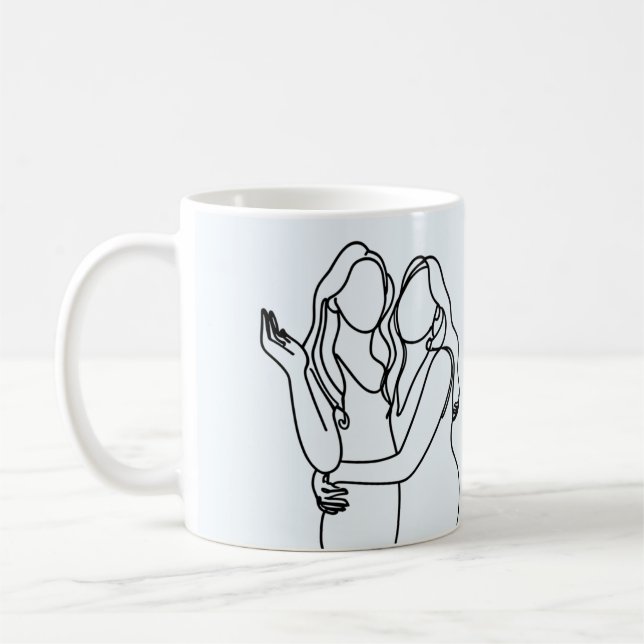 Caneca De Café Correspondência de Casais Lésbicas Personalizadas (Esquerda)