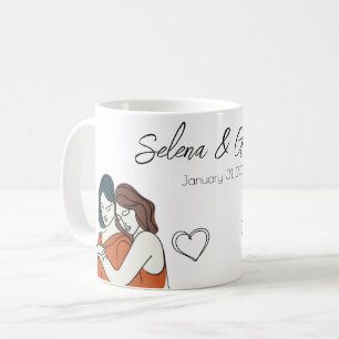 Caneca De Café Correspondência Lésbica Personalizada