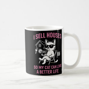 Caneca De Café Corretor de Imóveis Gato Eu Vendo Casas Para Que M