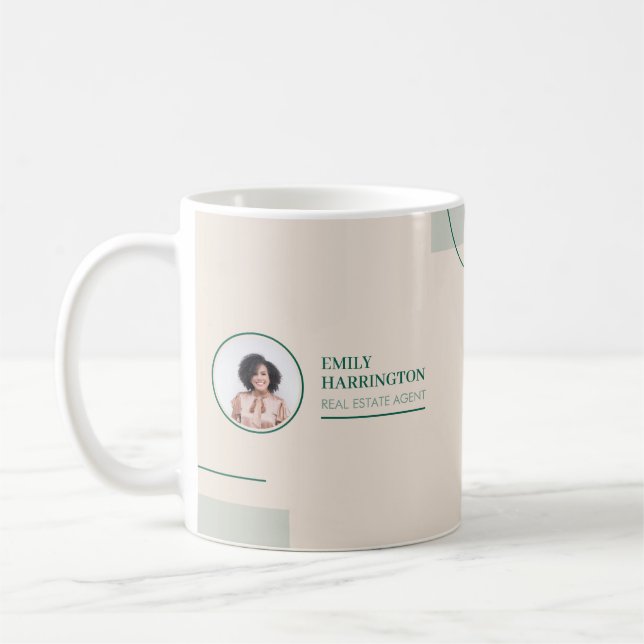 Caneca De Café Corretor de Imóveis Linhas Finas Areia (Esquerda)