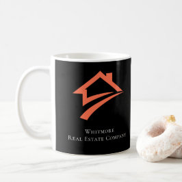 Caneca De Café Corretor de Imóveis Preto Elegante e Único