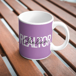 Caneca De Café Corretor Imobiliário Nome Personalizado