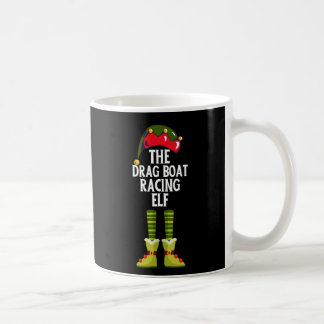 Caneca De Café Corrida de Barco Arrastado Elfo Natal Divertido