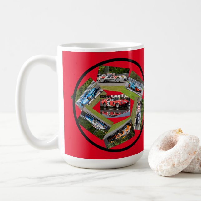Caneca De Café Corrida de Carro Esportivo (Com Donut)