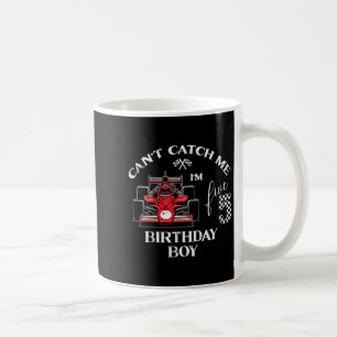 Caneca De Café Corrida de Carros de Aniversário de 5 Anos de Cria
