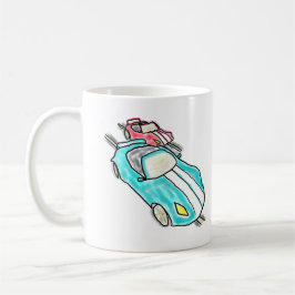 Caneca De Café Corrida de Carros em Pista