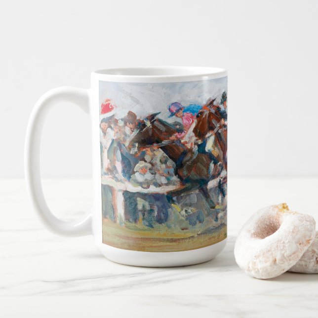 Caneca De Café Corrida de Cavalo | Angelo Jank (Com Donut)