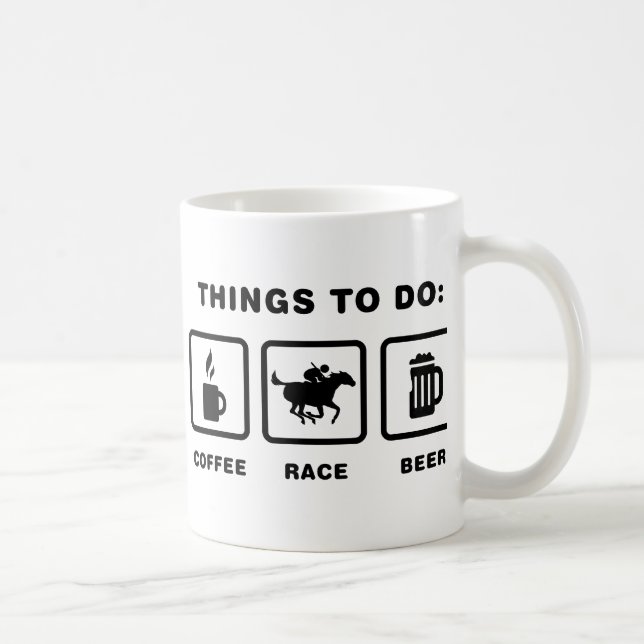 Caneca De Café Corrida de cavalos (Direita)