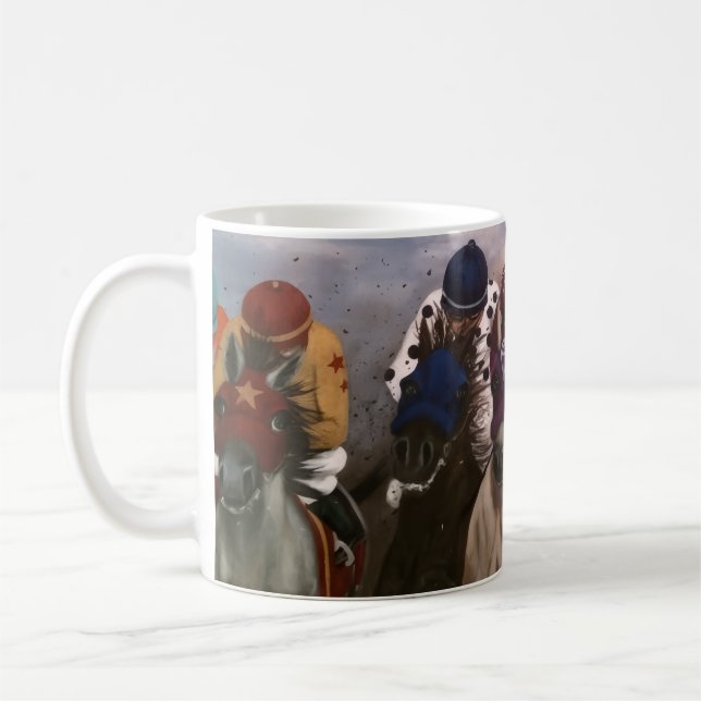 Caneca De Café Corrida de Cavalos (Esquerda)