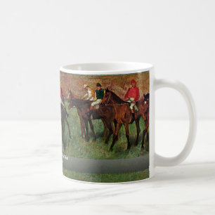 Caneca De Café Corrida de cavalos antes do começo por Edgar Dega