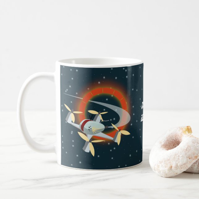 Caneca De Café Corrida de Drone (Com Donut)