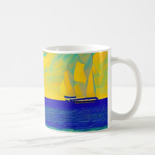 Caneca De Café "Corrida do Céu Amarelo" (Direita)