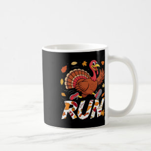 Caneca De Café Corrida Engraçada de 5km no Dia de Ação de Graças