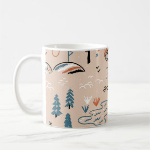 Caneca De Café Corrida fora de estrada, vintage sem soldadura.