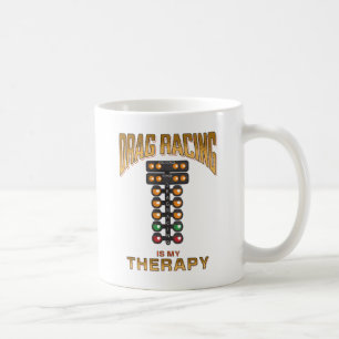 Caneca De Café Corridas de Arrancada São Minha Terapia Funny Race