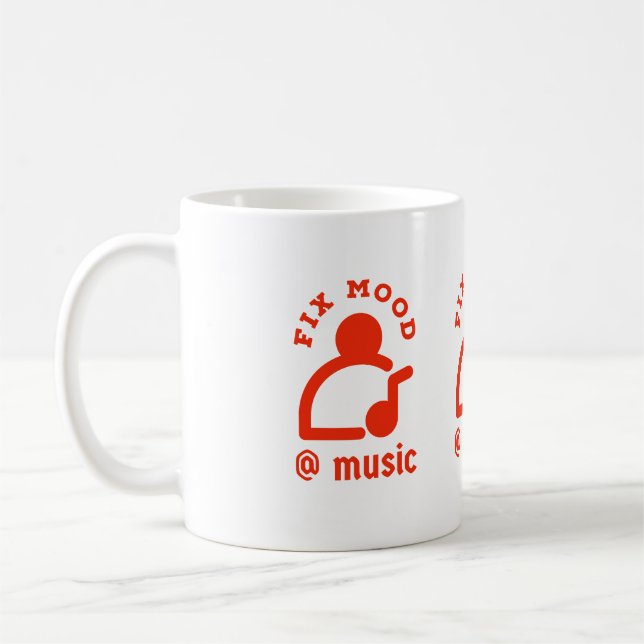 Caneca De Café Corrigir o humor @By Music (Esquerda)