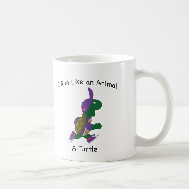 Caneca De Café Corro como um animal - tartaruga (Direita)