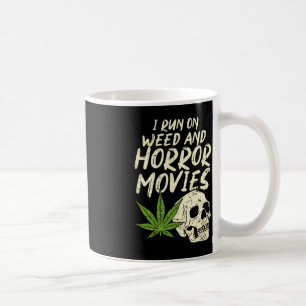 Caneca De Café Corro Filmes De Horror De Erva, Pedra De Halloween