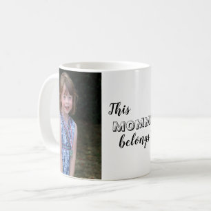Caneca De Café Cortar esta Mamãe pertence à fotografia personaliz