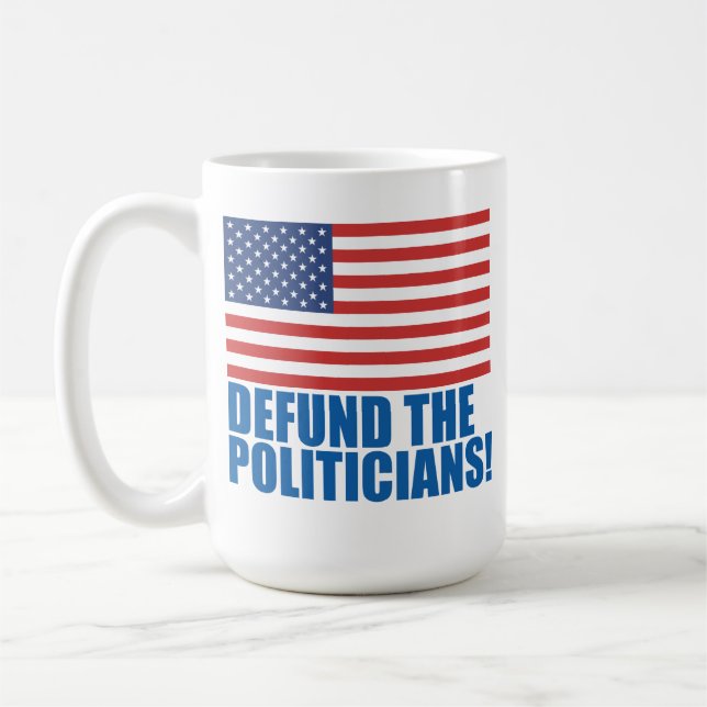 Caneca De Café Corte o Financiamento dos Políticos (Esquerda)