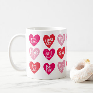 Caneca De Café Cortes de Amor Citações em Feliz dia de os namorad