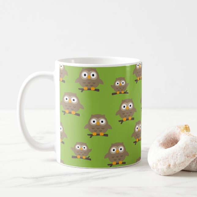 Caneca De Café Coruja (Com Donut)