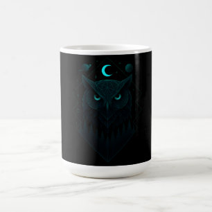 Caneca De Café Coruja Astral - Sabedoria Noturna Cósmica