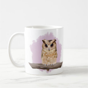 Caneca De Café Coruja-Bebê-Fora-Rosa