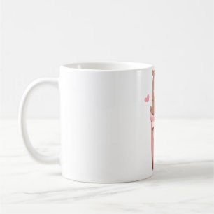 Caneca De Café Coruja Bonita Aproveitando Café Forçado