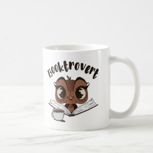 Caneca De Café Coruja-boquiaberta com livro e café