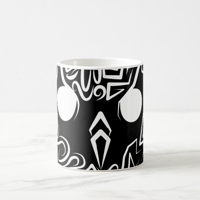 Caneca De Café Coruja Branca e Negra (Centro)