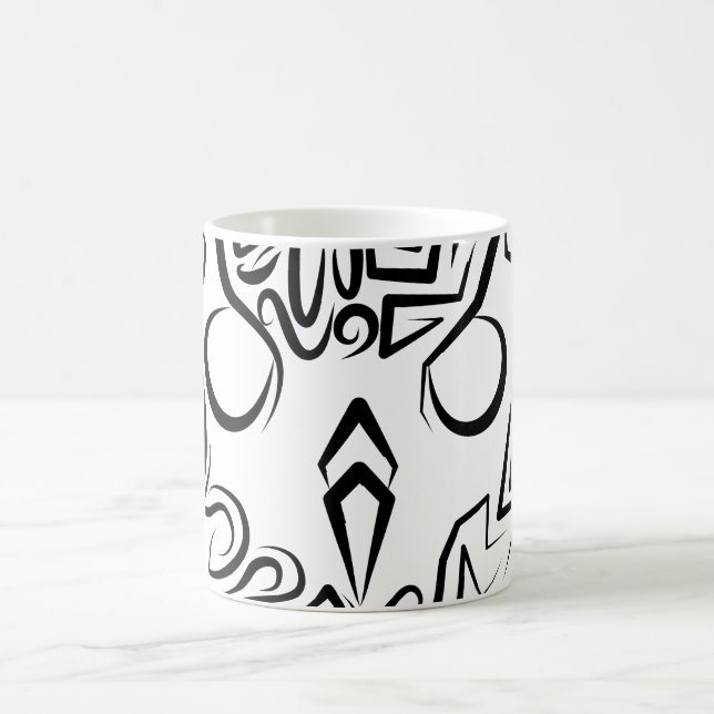 Caneca De Café Coruja Branca e Negra (Centro)
