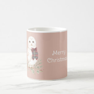Caneca De Café Coruja Branca Natal